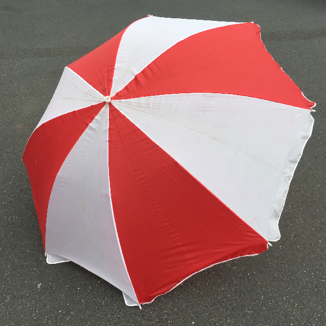 UMBRELLA, Beach - Red & White